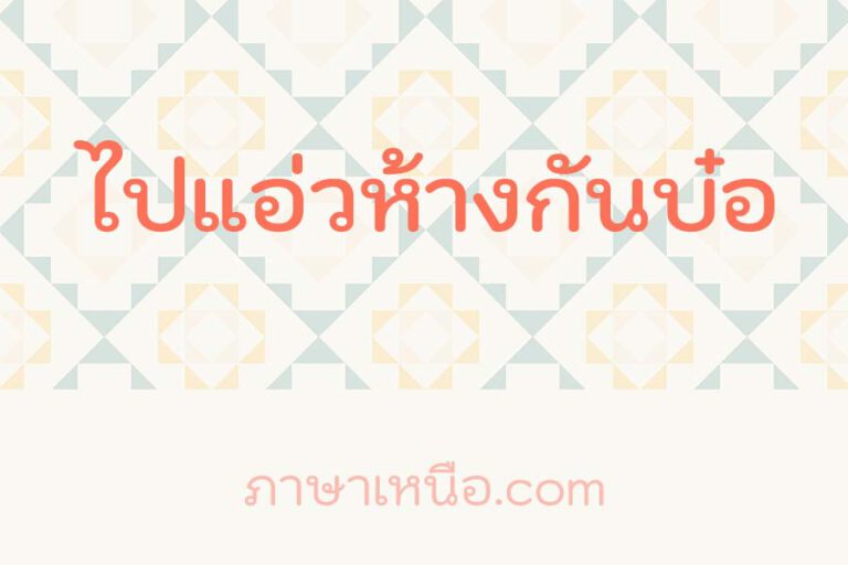 ไปแอ่วห้างกันบ๋อ