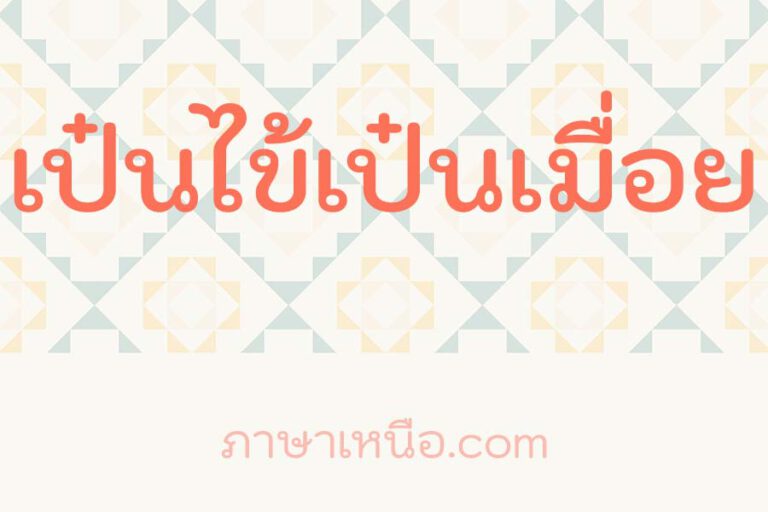 เป๋นไข้เป๋นเมื่อย